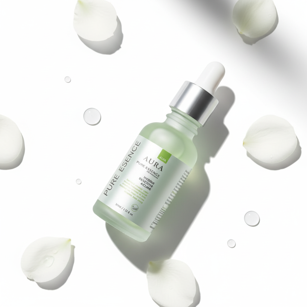 Aura Gluta-Niacinamide Face Serum white background premium