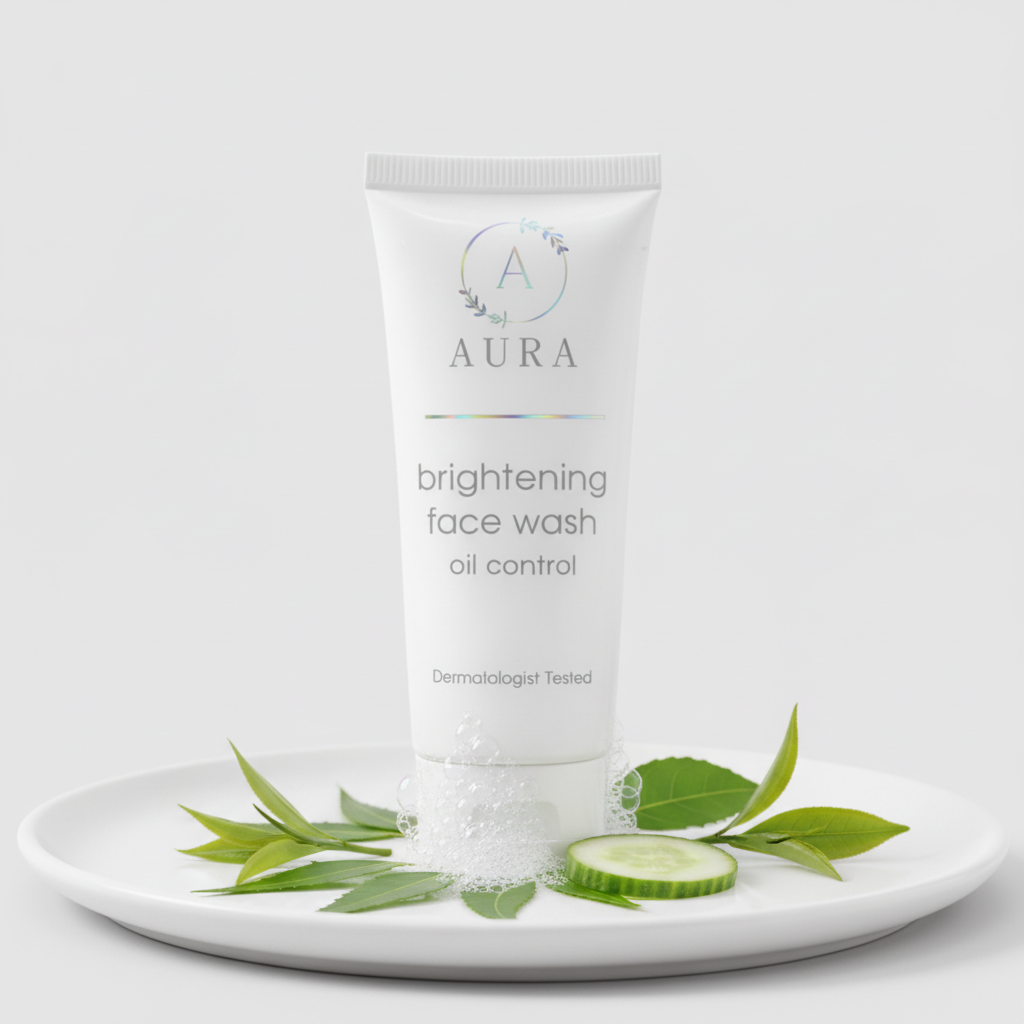 Aura Oil Control Face Wash fresh clean premium editorial